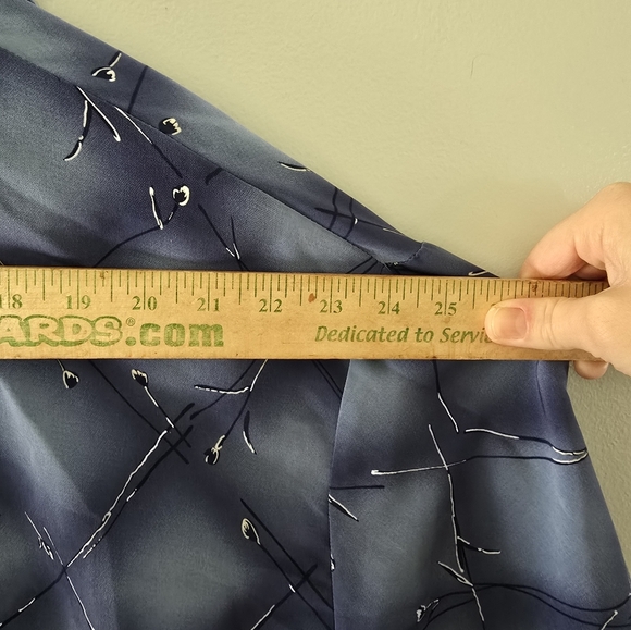 SUSAN GRAVER Style Woman's Size 2X Long Sleeve Button Up Shirt Blue Floral - Picture 8 of 8